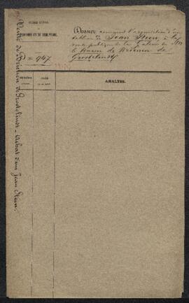 Dossier concernant un tableau de Jan Steen, L’offre galante (inv. 1717), acquis par l’entremise d...