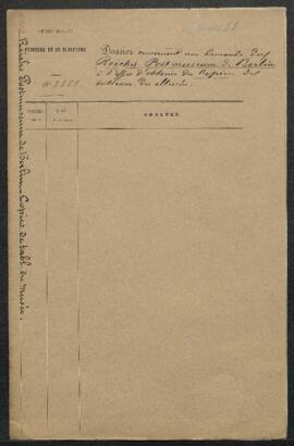 Dossier concernant la demande du Reichspostmuseum (Musée postal) de Berlin à l’effet d’obtenir de...