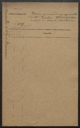 Dossier concernant une aquarelle de Gustave Simonau représentant Une vue à [Oberstein ?] (inv. 22...