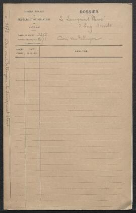 Dossier concernant un tableau d’Eugène Smits, Le lansquenet blessé (inv. 4073), offert en don au ...