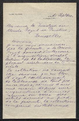Dossier concernant une collection de 44 tableaux anciens appartenant à Mme de Klarwill, dont un P...