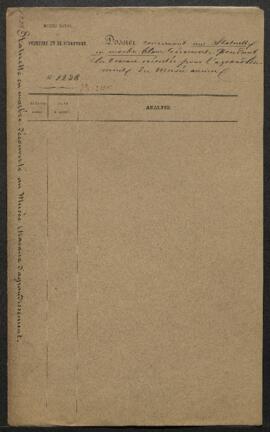 Dossier concernant la découverte, pendant les travaux exécutés pour l’agrandissement du Musée ver...