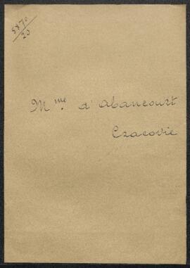 Demande émanant de Mme Hélène d’Abancourt (Pologne, Cracovie) désirant savoir si le Musée possède...