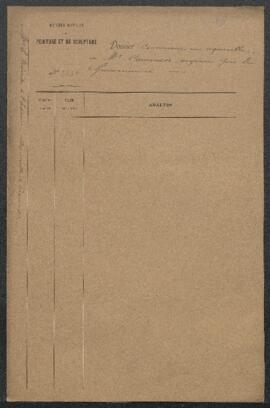 Dossier concernant une aquarelle de Mr Coenraedts, acquise par le gouvernement et soumise à l’exa...