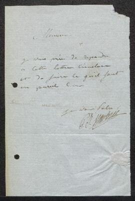 Dossier concernant quatre tableaux anciens, par [Jan ?] van Huysum, Jacques d’Arthois, Teniers et...