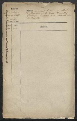 Dossier concernant la remise au Musée d’Armes, d’Armures et d’Antiquités de deux chapelles gothiq...