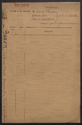 Dossier concernant trois œuvres de feu Théodore Baron acquises par le gouvernement pour le Musée,...