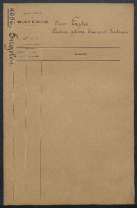 Dossier concernant une collection de tableaux et études du peintre de paysage Max[imilien] L[ambe...