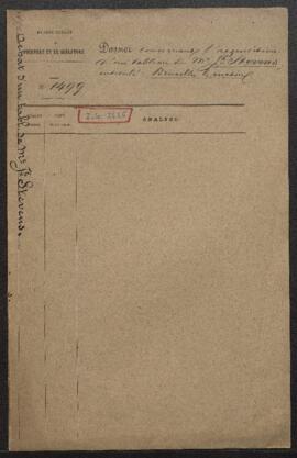 Dossier concernant l’acquisition récente par le gouvernement d’un tableau de Joseph Stevens, Brux...