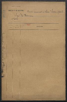Dossier concernant le tableau Oliva par Eugène Broerman (inv. 3385), soumis pour examen au Musée ...