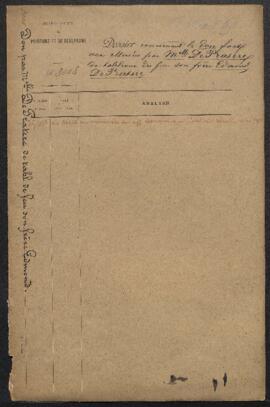 Dossier concernant trois tableaux de Edmond De Pratere, une Etude d’ânes (inv. 3139), L’attelage ...