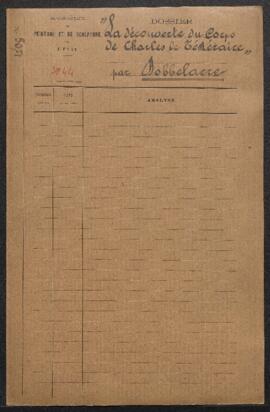 Dossier concernant l’esquisse du tableau La découverte du corps de Charles le Téméraire par Henri...