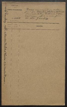 Dossier concernant un tableau attribué à Adriaen van de Venne (sujet non mentionné) et un autre d...