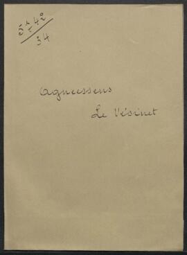 Lettre du Musée répondant à la demande de renseignements de Edouard Agneessens (France, Le Vésine...