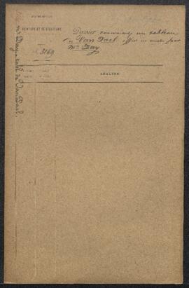Dossier concernant un tableau de fleurs peint par Van Dael, offert en vente par Mr Day (Cureghem)...