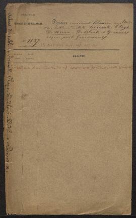 Dossier concernant l’envoi au Musée des tableaux de Jaroslav Cermak (inv. 2095), Paul-Jean Clays ...