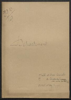 Dossier comprenant trois sous dossiers provenant du ministère des sciences et des arts à savoir: ...