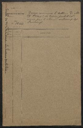 Dossier concernant le tableau de Charles Ooms, La lecture prohibée (inv. 2667), acquis par le gou...