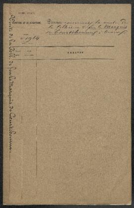 Dossier concernant la vente publique de la collection de feu le marquis de Courtebourne (Anvers, ...