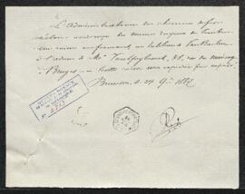 Dossier concernant un tableau de Van Baelen et Breughel appartenant à la douairière Vanderplancke...
