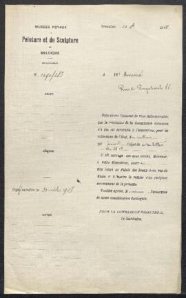 Dossier concernant Un rabbin vérifiant un bœuf, tableau attribué à Jean [Jacobus ou Jacomo ?] Vic...