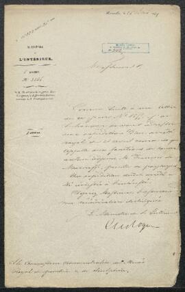 Dossier concernant la nomination de François de Marneffe, peintre paysagiste, au poste de conserv...