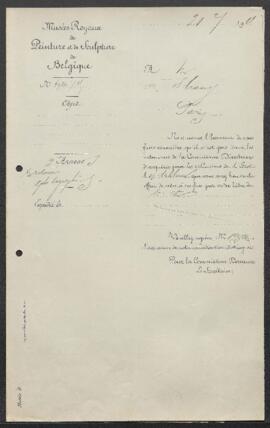 Dossier concernant deux tableaux dont un peint en 1835 de Barend Cornelis Koekkoek, sujet non spé...