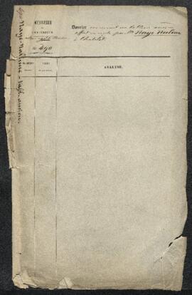 Dossier concernant un tableau ancien, offert en vente par Mr Ed. Naije-Nalinne (Châtelet). — Offr...