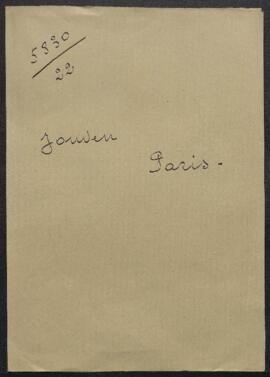 dossier concernant une demande de Alphonse Jouven (France, Paris) désirant acquérir un moulage en...