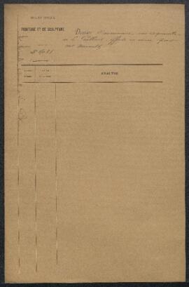Dossier concernant une aquarelle de Louis Gallait (sujet non mentionné), offert en vente par Mr P...