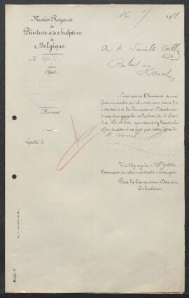 Dossier concernant un tableau de Edmond Tolliez Portrait de famille offert en vente par Mr Lavril...