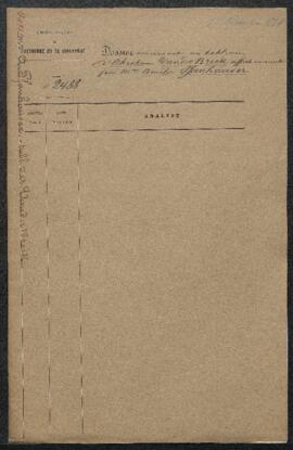 Dossier concernant un tableau attribué à Abraham Vanderbeck représentant une Composition avec 35 ...