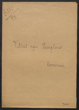 Dossier concernant une demande de Mr Wittert van Hoogland (Wassenaar) relative au Portrait de Lam...