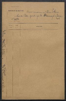 Dossier concernant un tableau attribué à Adriaen van de Velde (sujet non mentionné), offert en ve...