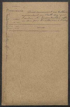 Dossier concernant un tableau du peintre Edmond van der Meulen, Bull-dog (inv. 3266), qui a figur...