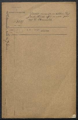 Dossier concernant un tableau de Joseph Lies représentant Prométhée enchaîné (inv. 3243), acquis ...