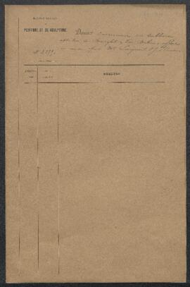 Dossier concernant cinq tableaux anciens, dont Vieillard voulant séduire une jeune femme attribué...