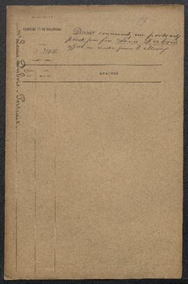 Dossier concernant un Portrait d’homme peint par feu Louis Dubois (inv. 3170) offert en vente sou...