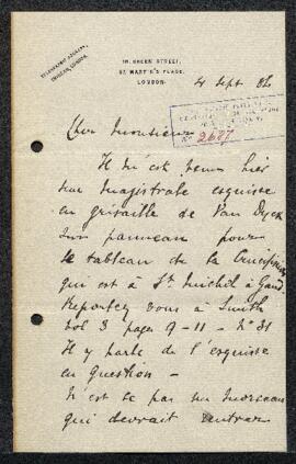 Dossier concernant le Crucifiement / Le Calvaire par Antoon van Dyck (inv. 3014), esquisse en gri...