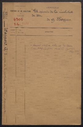Dossier concernant le tableau de Gustave Wappers Un épisode de la Révolution de septembre (inv. 2...