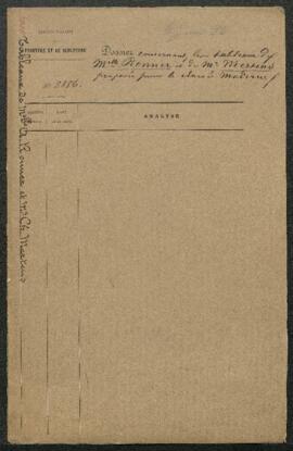 Dossier concernant A l’atelier de Charles Mertens (inv. 3058) et Accessoires / La cruche d’étain ...