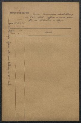 Dossier concernant deux tableaux du XVe siècle, Le mariage de la Vierge et Nativité, offerts en v...