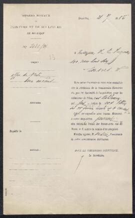 Dossier concernant Côte de Mer tableau de Adam Willaerts et Intérieur avec Personnages, grisaille...