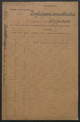 Dossier concernant cinq tableaux anciens offerts en vente par l’entremise de Paul Mersch pour l’é...