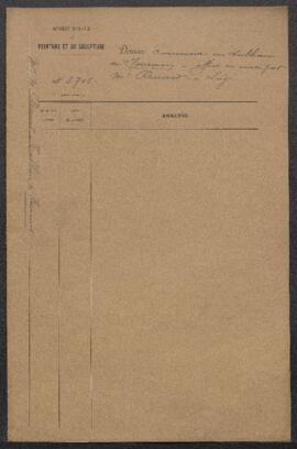 Dossier concernant un tableau de Fourmois représentant un Paysage d’automne, signé et daté 1866, ...