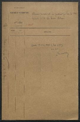 Dossier concernant un Portrait d’homme attribué à Bartholomeus van der Helst (inv. 3415) acquis d...
