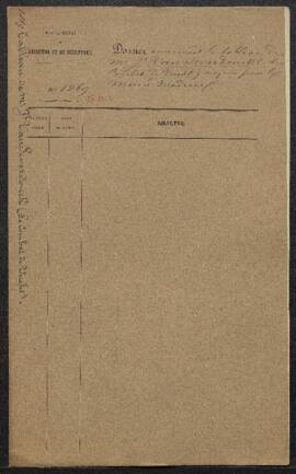 Dossier concernant un tableau de Joseph Van Severdonck représentant La bataille de Vucht acquis p...