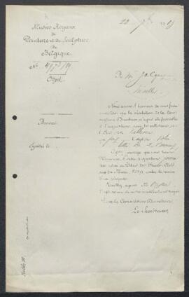 Dossier concernant une Madeleine ou une Vierge assise auprès d'une grotte, tableau attribué à [An...