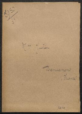Dossier concernant un deuxième exemplaire de La lecture prohibée, tableau de Charles Ooms (inv 26...