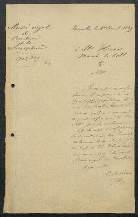 Dossier concernant l’achat à l’expert Héris d’un tableau de Philips Wouwerman ayant fait partie d...